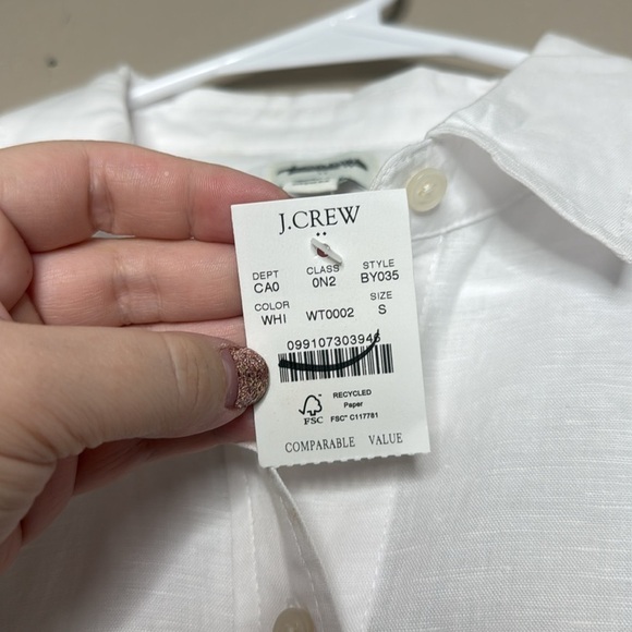 J. Crew Factory Linen-Blend Button-Up Shirt - Picture 5 of 14